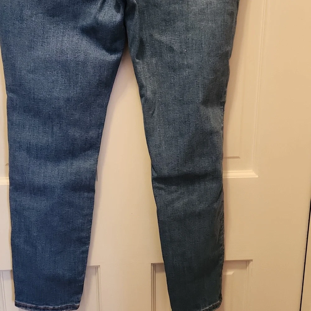 American Eagle Next Level Stretch 12 Short Blue Denim Distressed Jeggings Jeans - Picture 6 of 11